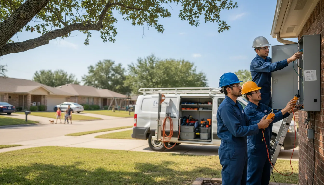 Certified electrician providing emergency electrical services in Sunnyvale, TX